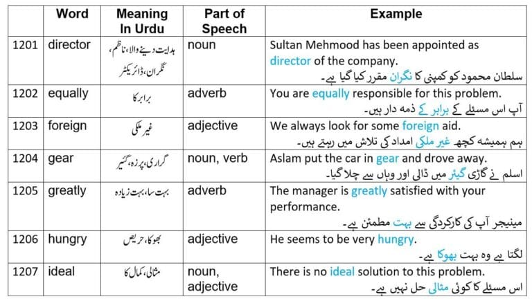 ideal meaning in Urdu